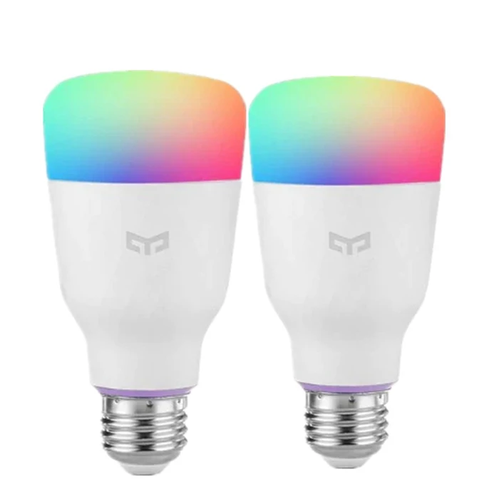 Xiaomi YEELIGHT 10 Вт RGB E26 Беспроводной Wi Fi Управление умный свет лампы 2 шт. Smart Remote