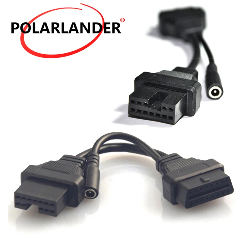 Кабель для диагностики автомобилей Mitsubishi 12pin к 16pin OBD2 кабель Услуги соединитель