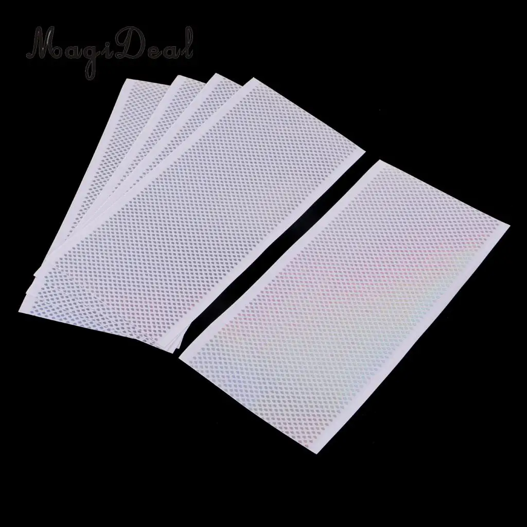 5pcs Fishing Lure Tape Fish Scales Holographic Reflective Sticker Tape