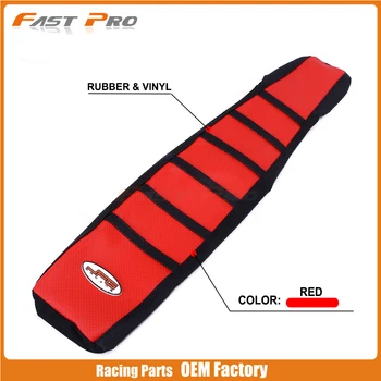 

Motorcycle Pro Rib Red Rubber Ribbed Gripper Soft Rubber Seat Cover For Honda CR125 CR250 1994-1996 94 95 96