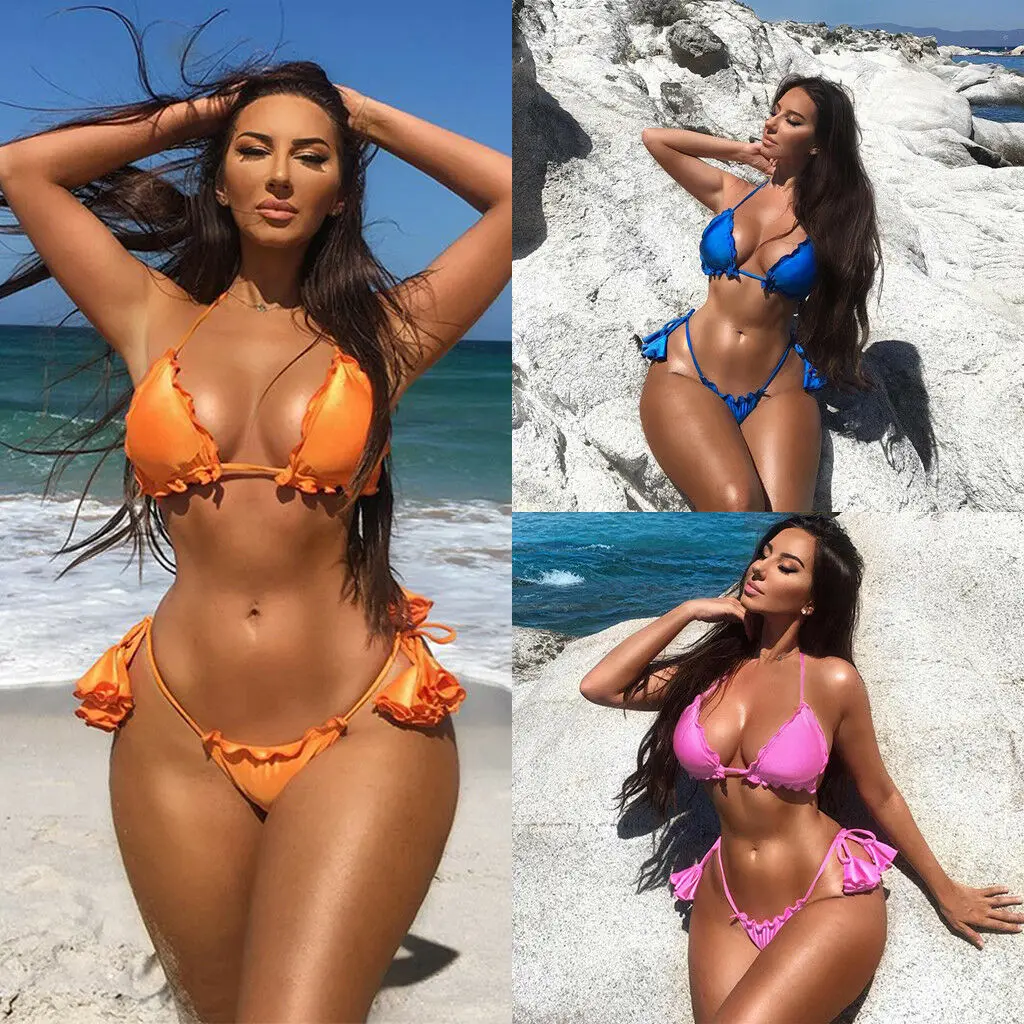 

Women Bikini Set Sexy Pushup Bra Bandage Swimsuit Beach Swimwear Bathing Suit