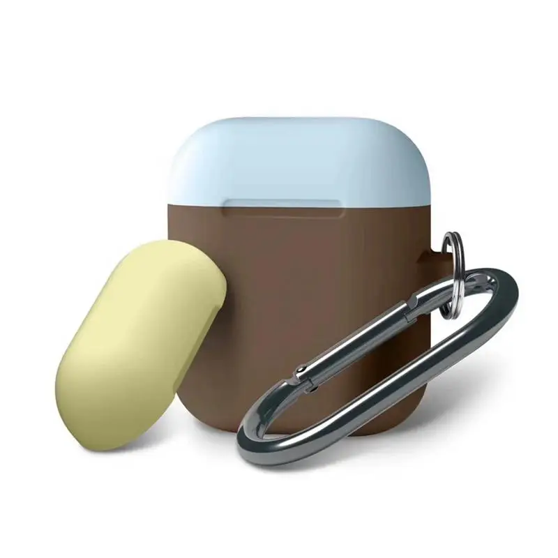 Новый двойной колпачок силиконовый чехол для Airpods наушники беспроводные Bluetooth