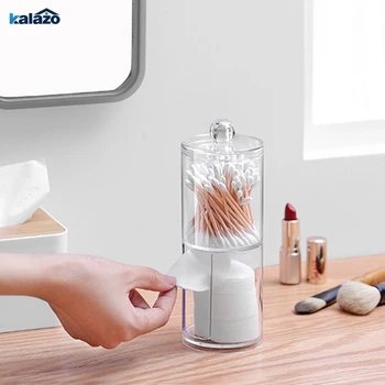 

Acrylic Multifunctional Round Qtip Container Cosmetic Makeup Cotton Pad Organizer Jewelry Storage Box Holder and Candy Jars