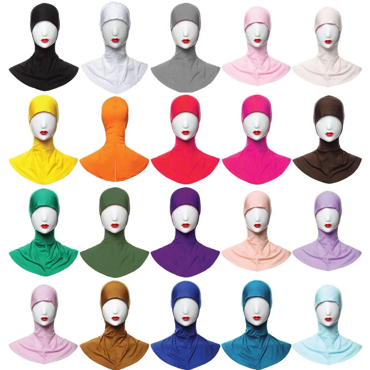 20 цвета капот мусульманский женский хиджаб Niquabs Исламская под шарф кепки средства ухода за кожей шеи крышка внутренняя головной убор