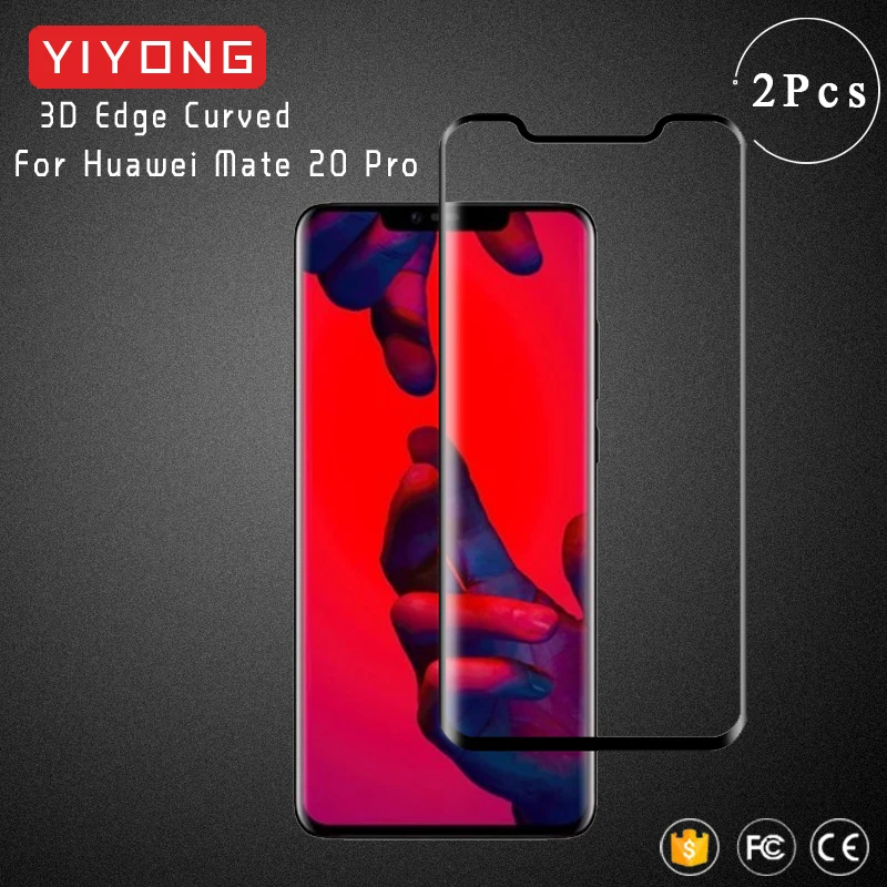 Изогнутое 3d стекло YIYONG с закругленными краями для Huawei Mate 20 Pro закаленное Защитная
