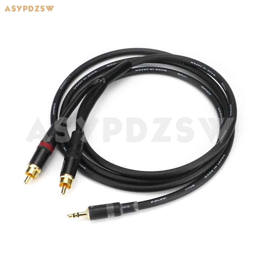 1.5M LX-01B Black gold 3.5mm to RCA Male-male Pure copper signal input cable