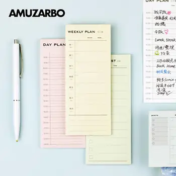 

School Weekly Daily Planner Cartoon Sticky Notes Stickers Paper Korean Stationery To Do List Office Supplies