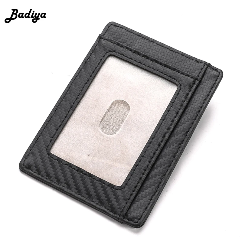 RFID Men's ID Card Holders Genuine Leather Credit Card Holder Men Mini
