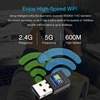 USB WiFi Adaptateur Ethernet USB Dongle WiFi 600Mbps 5Ghz Lan Adaptateur USB Wi-Fi PC Antenne Wi-Fi Récepteur AC Sans Fil Carte Réseau ► Photo 2/6