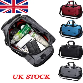 

Mens Large Black Sports & Gym Duffle Holdall Bag SPORTS TRAVEL WORK / MIG 20
