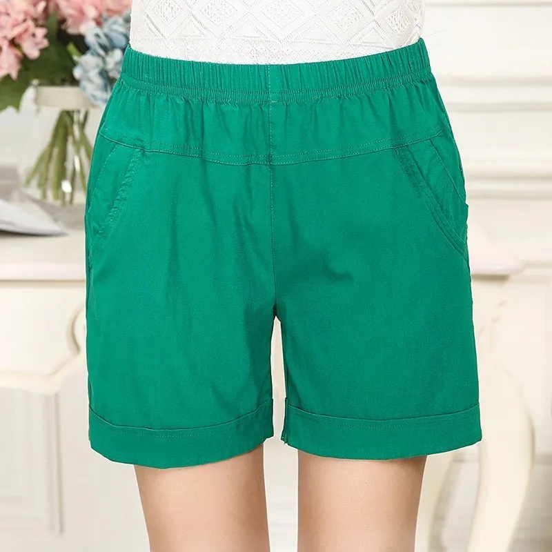Fashion Elastic Waist Cotton Shorts Women 2019 New Fashion Summer Slim Casual Femme Solid Color Short Feminino Plus Size Fashion Elastic Waist Cotton Shorts Women 2019 New Fashion Summer Slim Casual Femme Solid Color Short Feminino Plus Size