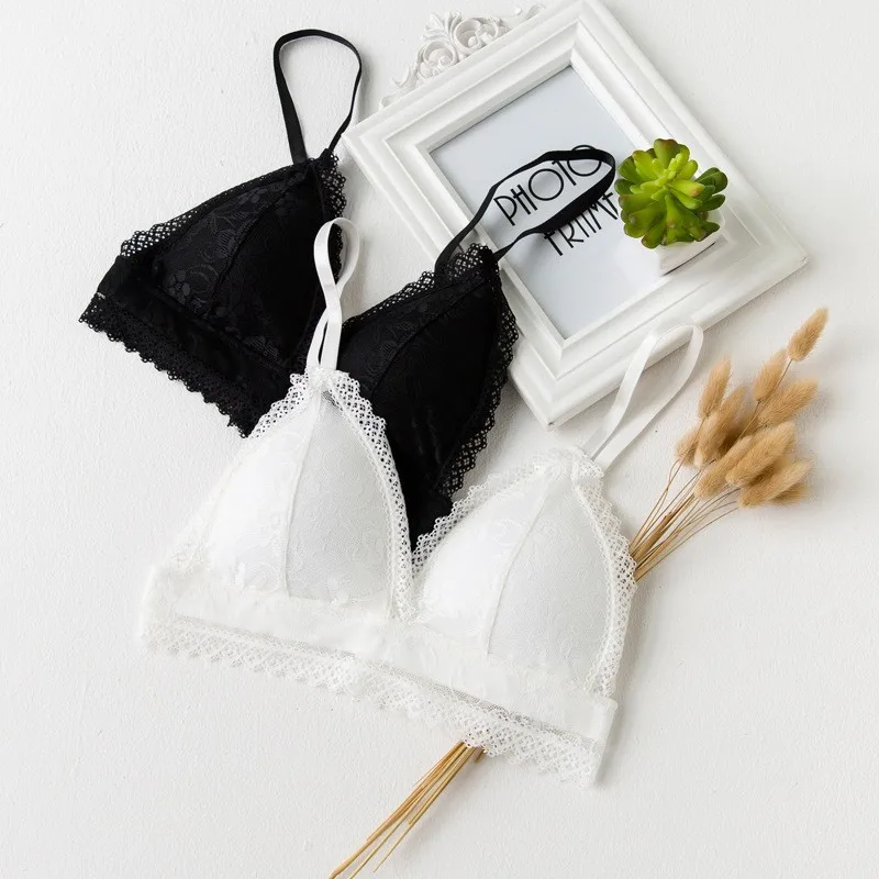 

Gumprun Summer Sling Bra Sexy Lace Bralette Breathable Cotton Thin Section Bras For Women Seamless Sexy Lace Bra Cozy Lingerie
