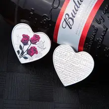 Pièce commémorative de la saint-valentin, 1 pièce de 38mm, cœur Rose, pièce de monnaie, jeu d'émulation, I Love You, artisanat, monnaie