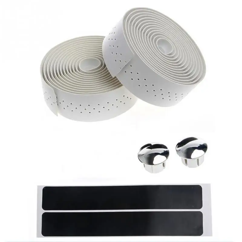 

2x Bike Cycling Road Bike Sports Handlebar Tape Faux Leather Wrap +2 Bar Plug