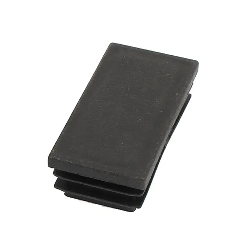5 قطع مستطيل سدادات أنبوب أعمى نهاية لوحات 60 مللي متر x 30 مللي متر الأسود