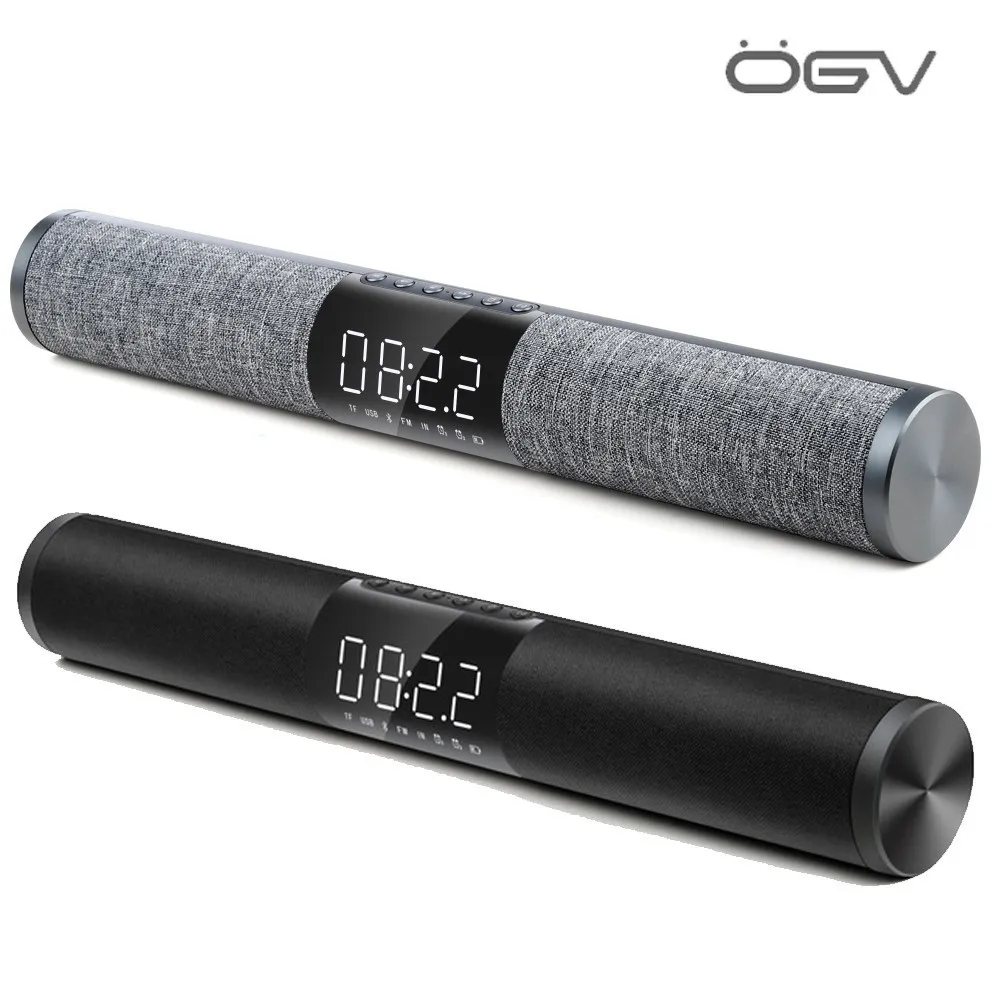 

New OGV Tv Bluetooth Soundbar Portable Wireless Speaker 3d Surround Sound Subwoofer Speakers Support Fm Radio Tf Usb Alarm Clock