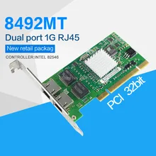 FANMI PRO/1000 MT двухпортовый серверный адаптер 8492MT 1000 Мбит/с PCI сетевая карта низкопрофильный контроллер intel 82546