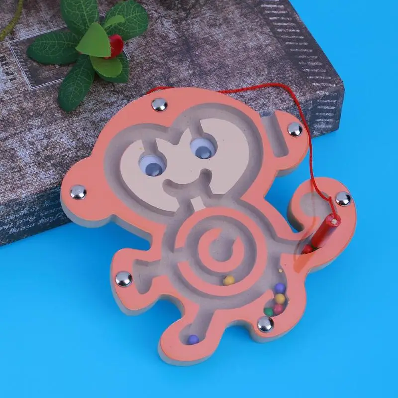

Children Animal Magnetic Maze Wooden Puzzle Toys for children Intellectual Jigsaw Board Educational Brain Montessori Toys