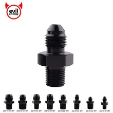 Energi Jahat Aluminium Pria AN8 untuk 1/4 "AN8 untuk 3/8" AN6 untuk 3/8 "AN4 untuk 1/4" NPT Lurus Adapter Oil Cooler Fitting Suku Cadang Mesin(China)