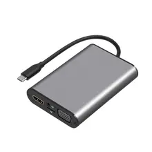AAAJ-Usb-C концентратор адаптер с Hdmi 4K 30 Гц, Vga, аудио разъем, Ethernet Rj45, Usb 3,0, Tf слот для карт, type-C Pd порт для Macbook Pro