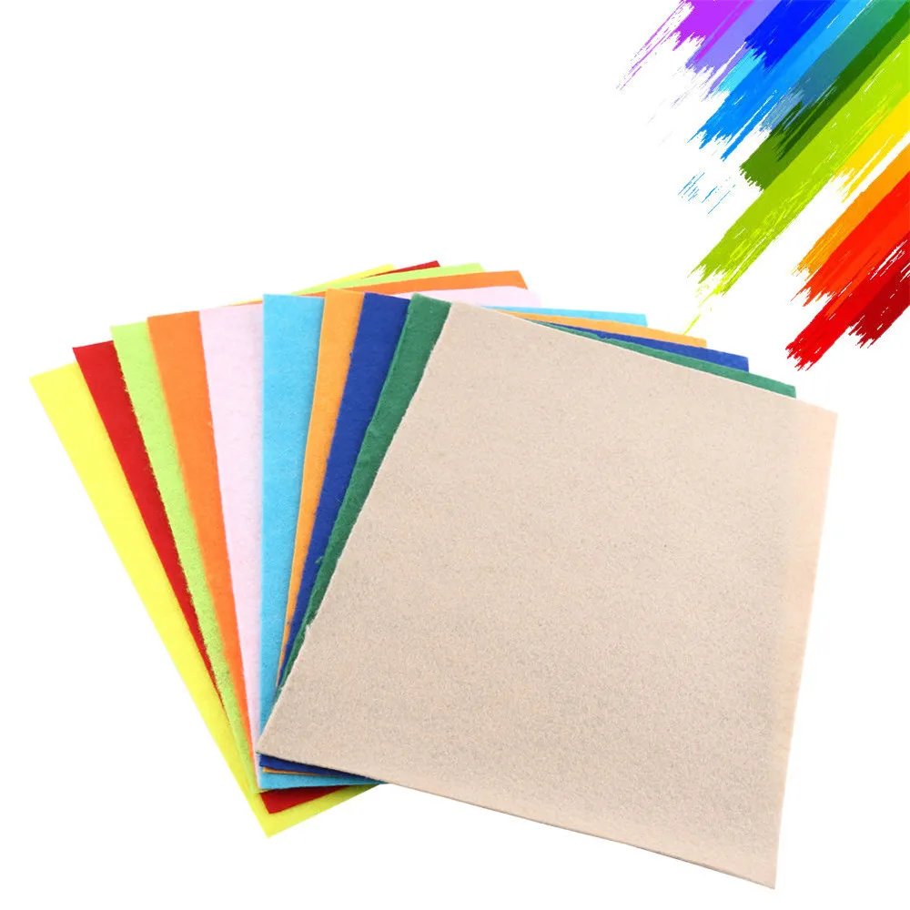 10 шт. квадратная Нетканая войлочная ткань рукоделие фетровая Швейные куклы