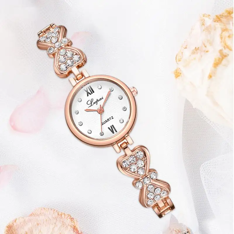 

New Luxury Watch Women Rose Gold 2019 diamond-studded alloy bracelet watch female students noble quartz watch