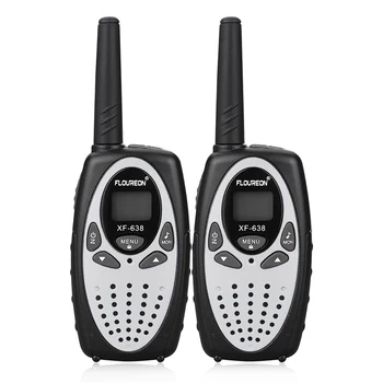 

FLOUREON 8 Channel Twin Walkie Talkies UHF400-470MHZ 2-Way Radio 3KM Range Interphone Silver