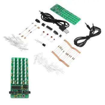 

DC 5V Audio Spectrum 8x4 DIY Kit Level Indicator Voice Spectrum Lights Red+Blue Colorful Display DIY Kits