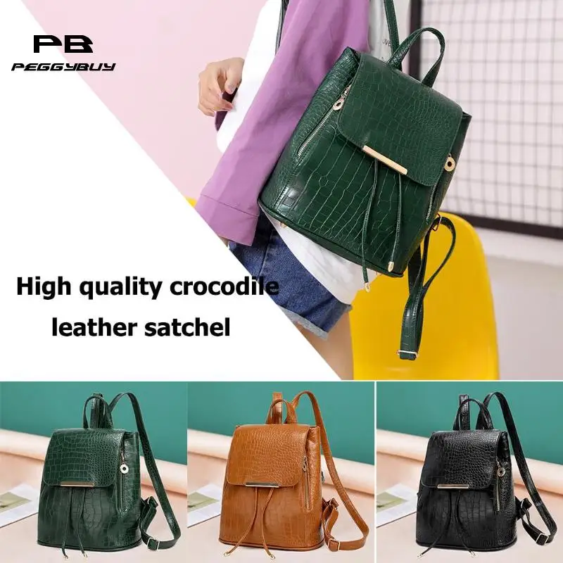 

Women Backpack PU Leather Large Capacity Shoulder Bag for Girls Travel school bags for teenager girls preppy style small backpac