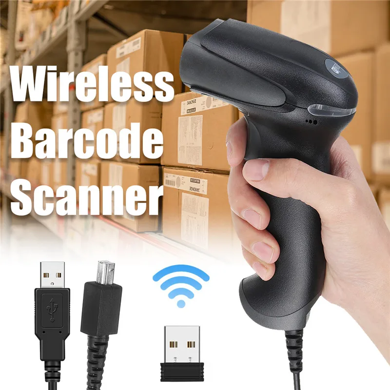 NT-1900 2.4G Barcode Scanner wireless barcode reader 1D scanner Wireless Long Range Cordless Bar Code Reader
