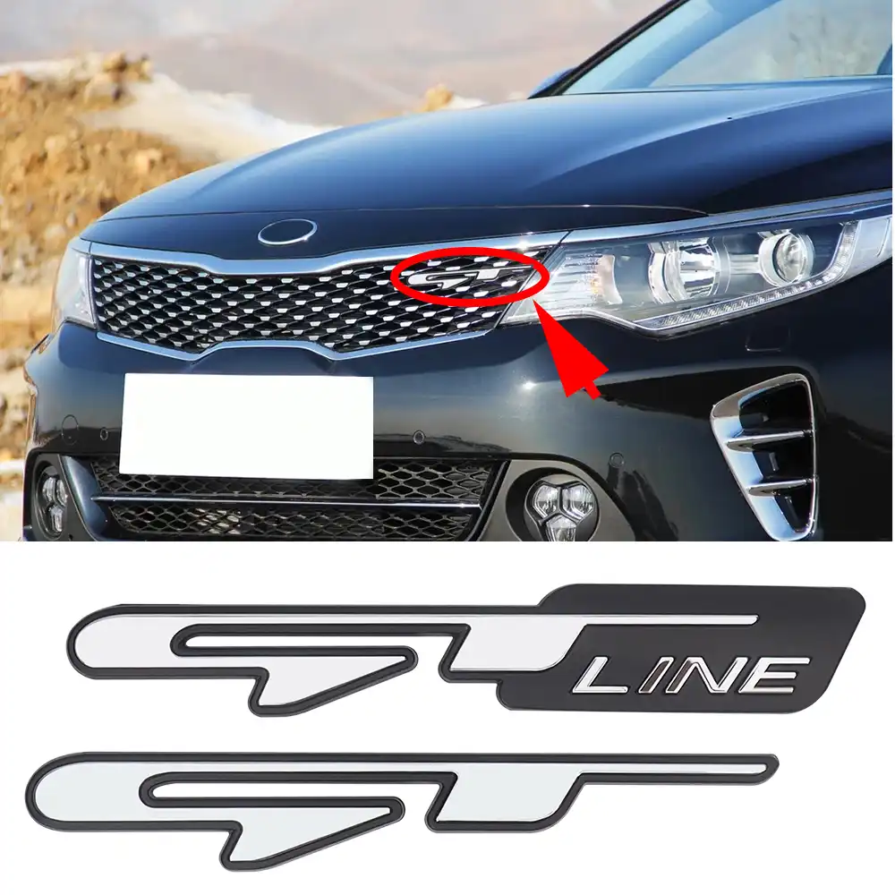 3D Chrome Car Sticker for KIA Optima K5 GT Line Auto Logo Emblem Badge
