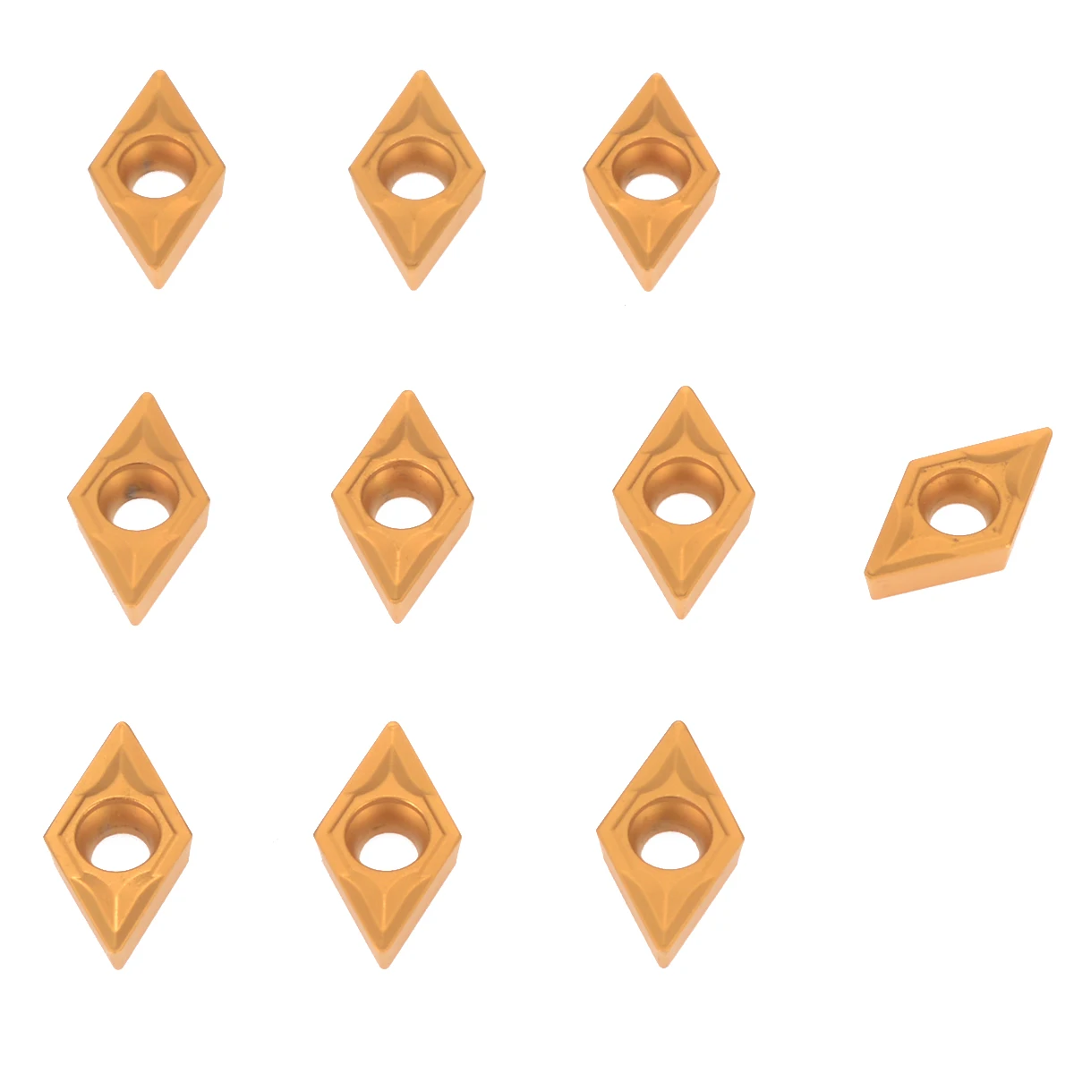 

10pcs DCMT070204 US735 DCMT21.51 Carbide Inserts CNC Lathe Turning Tool Insert Set with Plastic Box