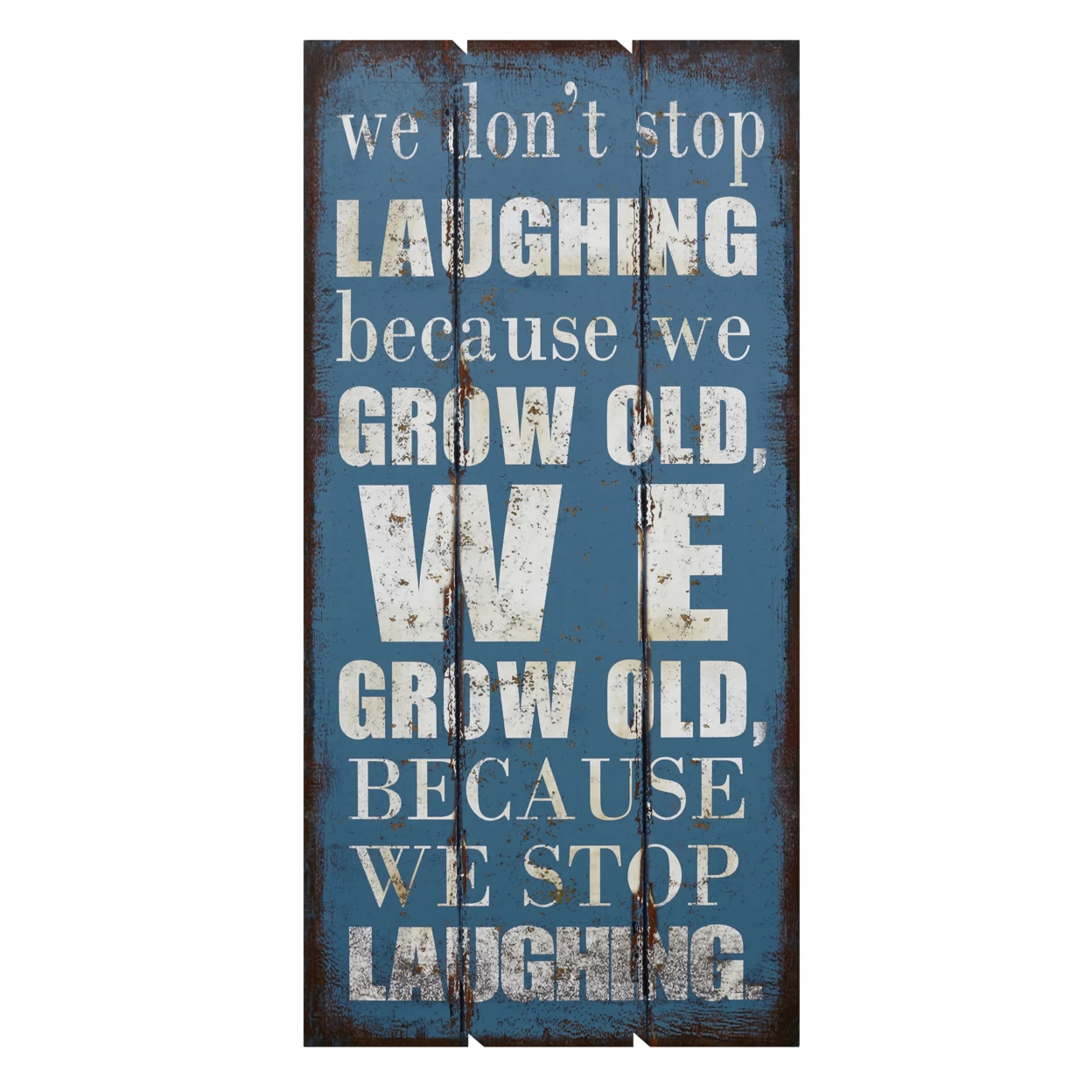 Happy Encouragement деревянный вывеска на стену-Laughing синий | Дом и сад