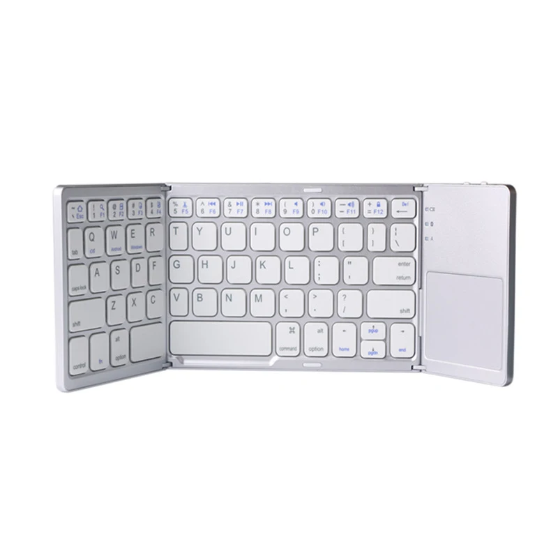 Three System Universal Three-Fold With Touchpad Tablet Mobile Computer Wireless Bluetooth Folding Mini Keyboard