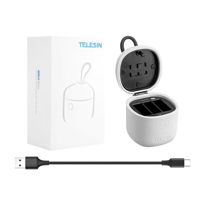 

TELESIN Sports Camera Charger Storage Box Battery Accessories Charging Box for gopro hero7/6/5 Removable charging box r25