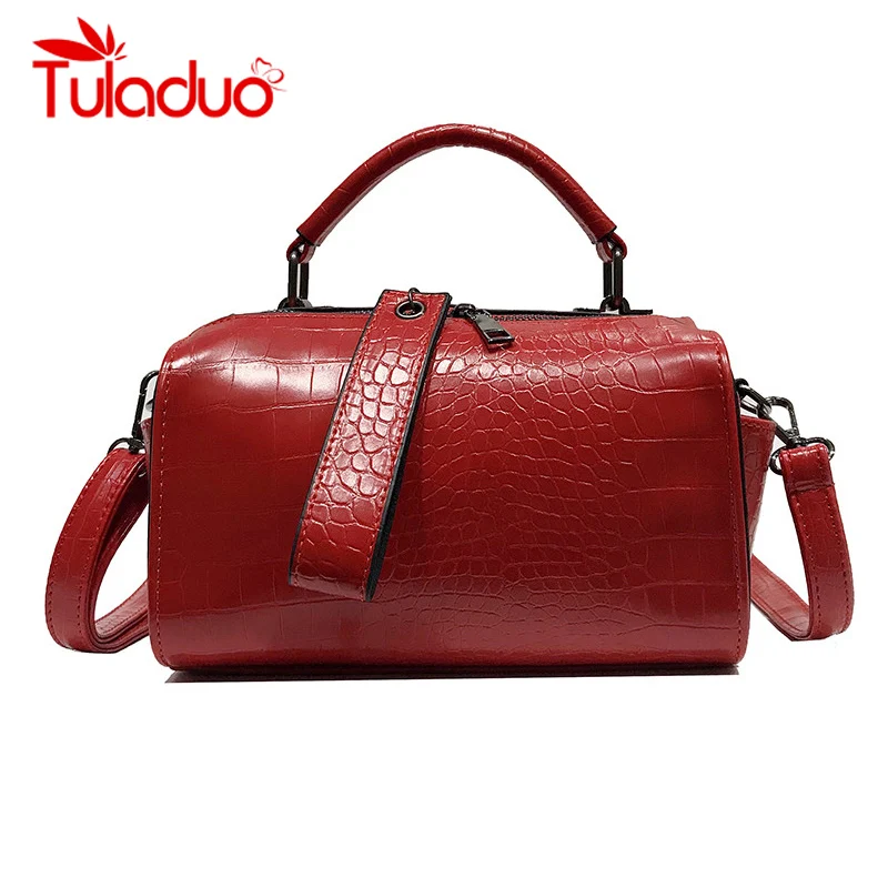 

Women Alligator Shoulder Bags Elegant Lady PU Leather Handbag Female Luxury Handbags Women Bags Designer Fashion Top-Handle Bags