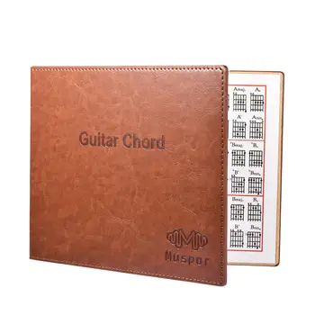 

Muspor Guitar Chord Book Chart High Quality PU Leather 6 string Paperback Guitar Chords Tablature Guitarra finger Exercise Sheet