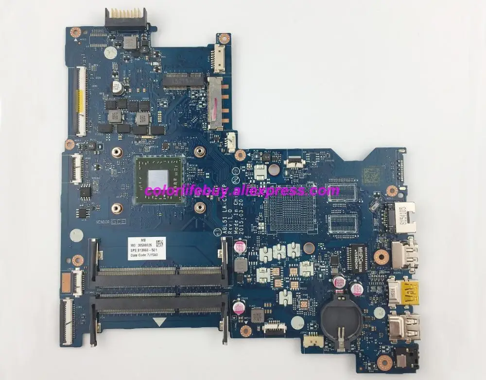 

Genuine 813969-501 813969-001 813969-601 UMA A8-7410 CPU ABL51 LA-C781P Motherboard for HP 15-AF Series 15Z-AF000 NoteBook PC