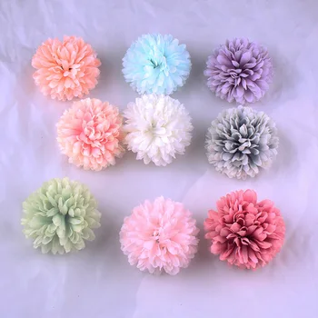 

Dandelion Flower Heads New Style Dandelion Table Tennis Chrysanthemum Head Wedding Artificial Flowers Silk Flower Props