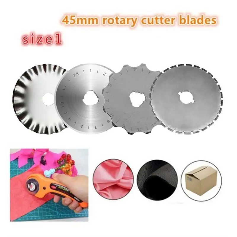 10 PCS 45mm الروتاري القاطع خليط الحرف الأسطوانة شفرات ل قماش من الألياف علبة من الجلد/الورق الانتهازي DIY المنزل أدوات خياطة
