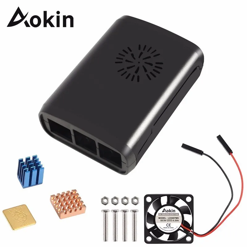 Защитный чехол для Raspberry Pi корпус из АБС пластика с мини вентилятором охлаждения