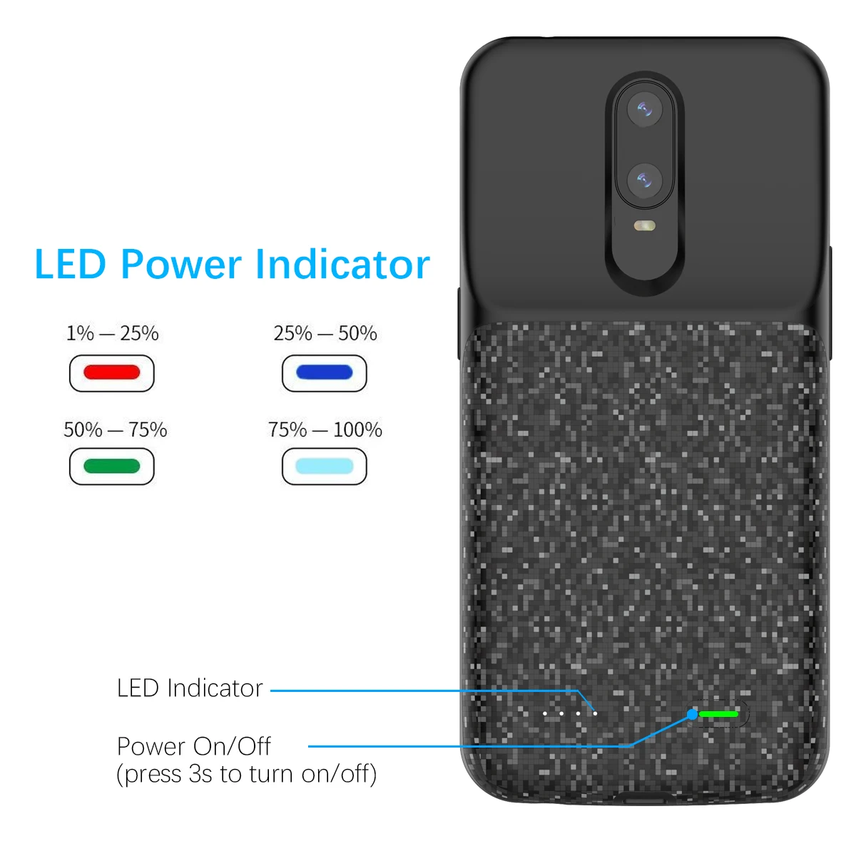 Чехол для OPPO R17/R17 Pro 5200 мАч внешний резервный аккумулятор зарядное устройство