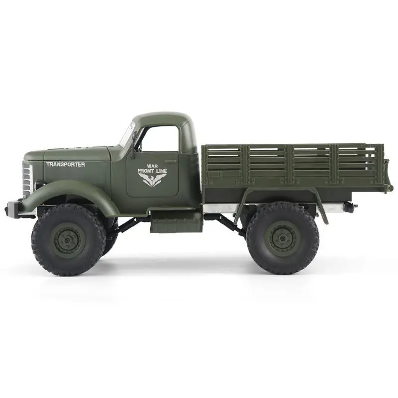 JJR/C JJRC Q61 1/16 2.G 4WD Off-Road Military Trunk Crawler RC Car Remote Control Toys Brush Motor Kids Boys Gifts Green Grey