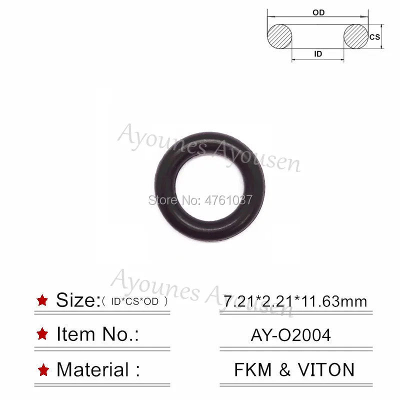 

Free Shipping Fuel injector Viton Orings 7.21*2.21mm For Honda Replacement Rubber o-ring (AY-O2004)