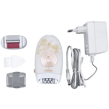 

EAS-Kemei KM-3076 2 in 1 epilator women trimmer for women electric epilator white lady shaver for bikini hair removal multi-fu