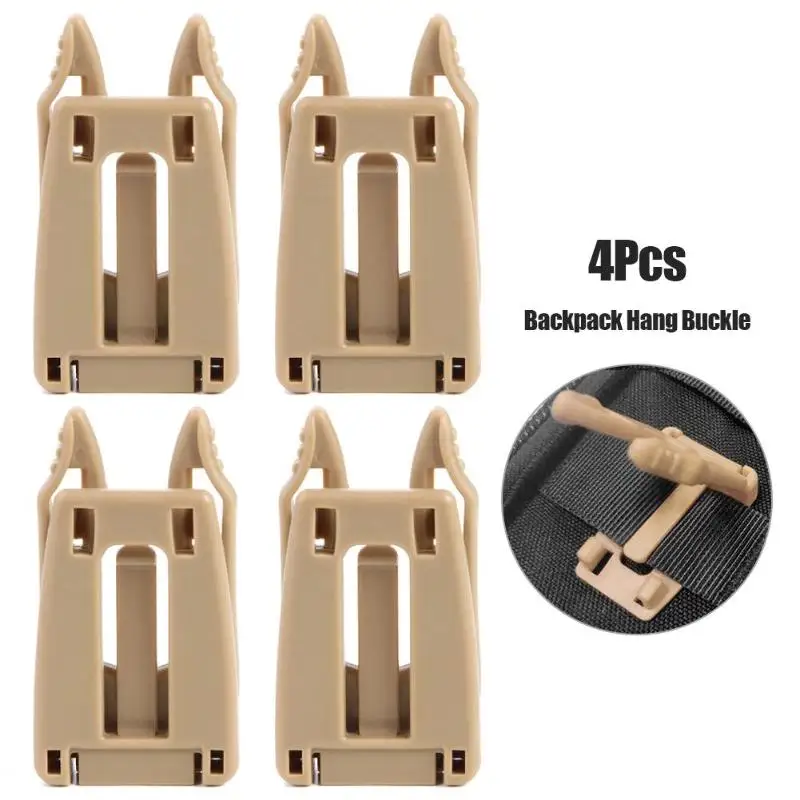 

4pcs/pack Outdoor ITW Webbing Molle Attach Backpack Bushcraft Hang Buckle Tactical Accessories Outdoor Tools Dropshipping