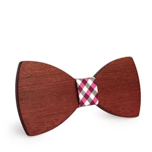 Твердый деревянный фиолетовый галстук-бабочка heartwwood ручной резной деревянный бизнес лук Горячие мужские и женские аксессуары модная индивидуальность