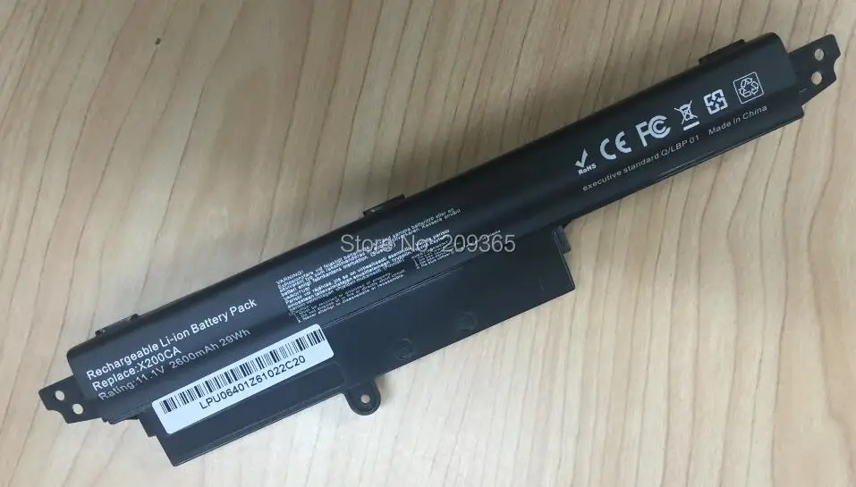 2200mAh 11.1V For ASUS X200m Battery A31N1302 For ASUS VIVOBOOK X200CA F200CA A31LM9H AR5B125