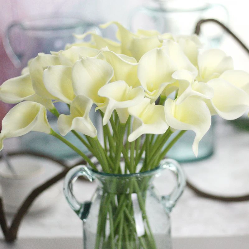 

10pcs Artificial Calla Lily Real Touch Fake Flower Home Bouquet Party Decor