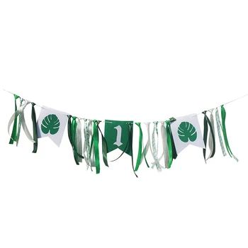 

1PC Hawaii Festival Turtle leaf Garland Banners pineapple Flamingo style Decoration Birthday Party wedding Home Garden DIY decor